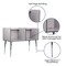 Flash Furniture 53.5 H, 70 W X Laminate, Melamine, Steel, Nebula Grey MT-M6222-DBLSC-GRY-GG - alternate 2